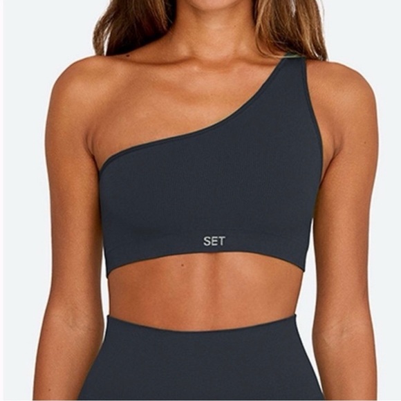 SET Active Other - Set active One-Shoulder Black Sports Bra